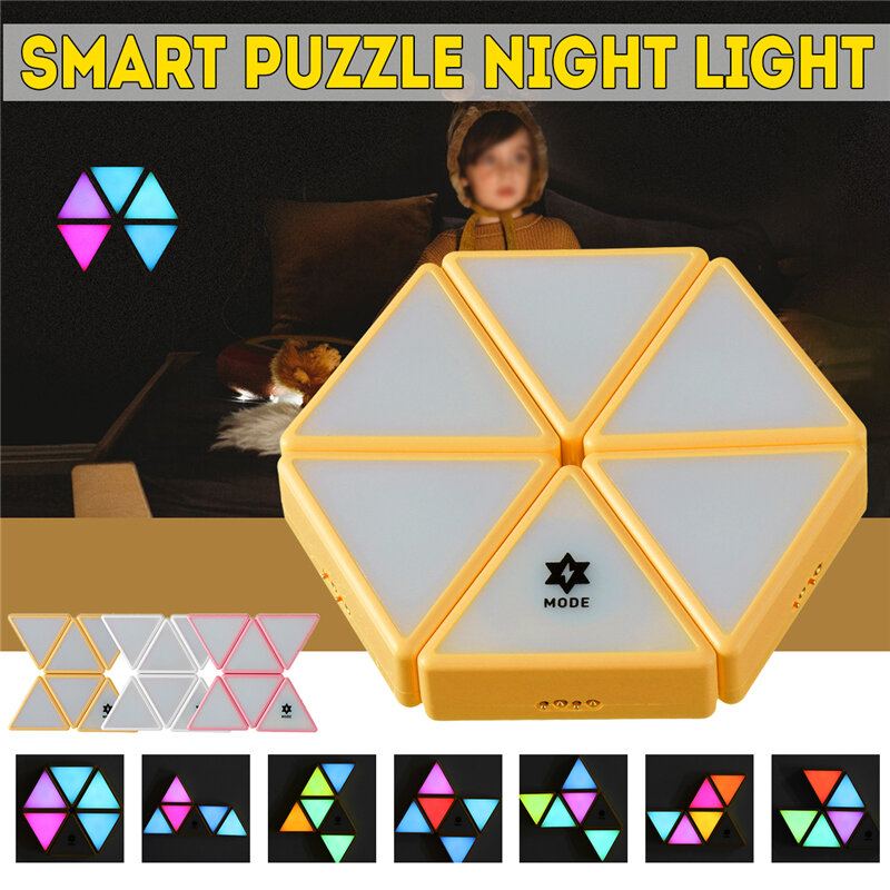 Dc5v Usb Diy Smart Puzzle Noční Světlo Dotyková Hračka Měnící Barvy