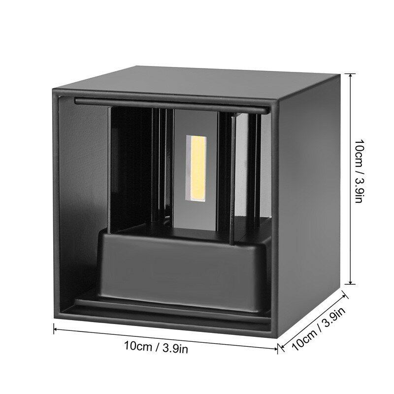 Dx-ct1 Ac 220v Vodotěsná 7w Hliníková Kostka Cob Led Nástěnné Svítidlo Moderní Domácí Osvětlení