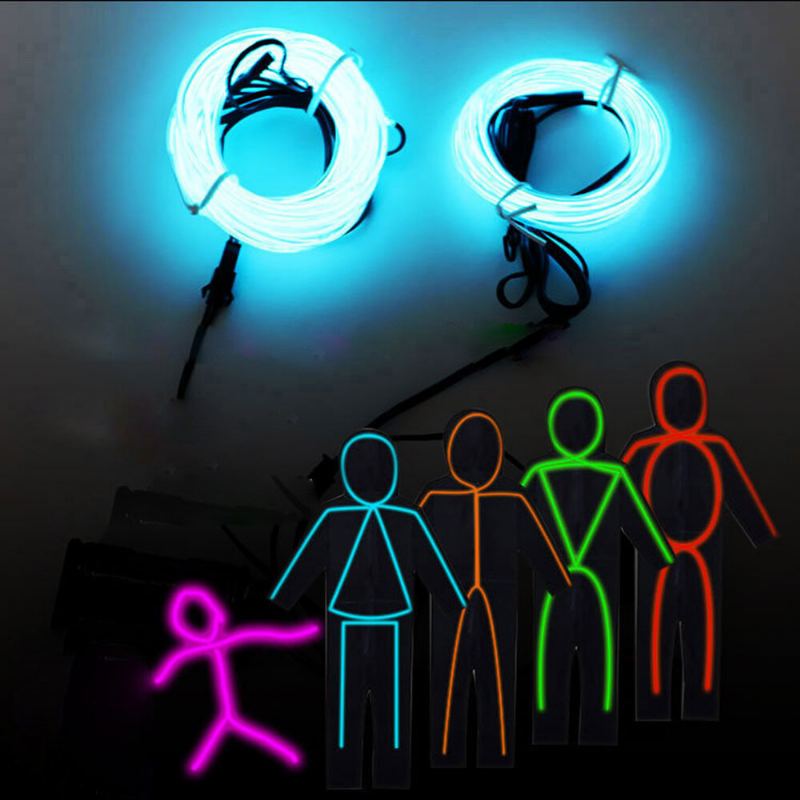 El Wire Neon Light Flexibilní Provazová Trubice Auto Dekorace Interiéru Auta Led Pásové Světlo Atmosférická Lampa