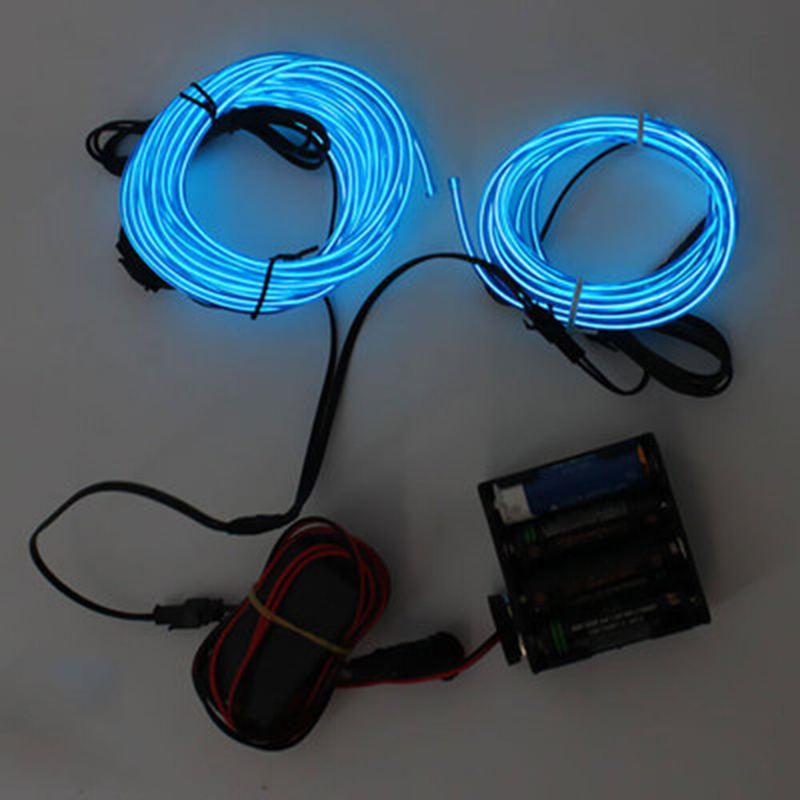 El Wire Neon Light Flexibilní Provazová Trubice Auto Dekorace Interiéru Auta Led Pásové Světlo Atmosférická Lampa