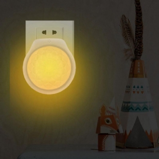 Inteligentní Světelný Senzor Led Plug-in Nástěnná Noční Lampa S Květinovým Vzorem Osvětlení Pro Domácí Ložnici Ac100-240v