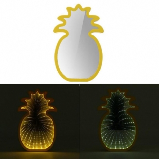 Kreativní Roztomilá Ananasová Zrcadlová Lampa Led Tunelové Noční Světlo Pro Dětskou Atmosféru Bílá/teplá Bílá