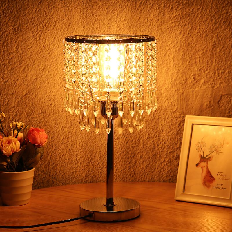 Křišťálové Stolní Závěsné Lampy Ložnice Moderní Svatební Dekorace Stmívatelné Pro Noční Osvětlení Obývacího Pokoje