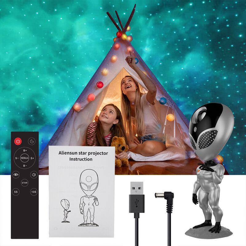 Lampa Projektoru Alien Star Nebula Light Voice Interactive Galaxy Hvězdné Noční Světlo Domácí Dekorace Dětský Dárek K Narozeninám