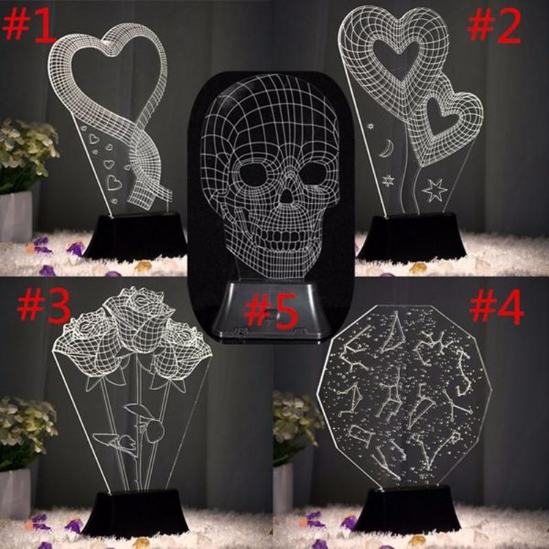 Led 3d Noční Světlo Usb Creative Home Energy Saving Night Light Lampa