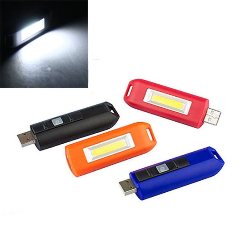 Mini 0.5w Usb Dobíjecí Cob Led Svítilna Na Klíče Kapesní