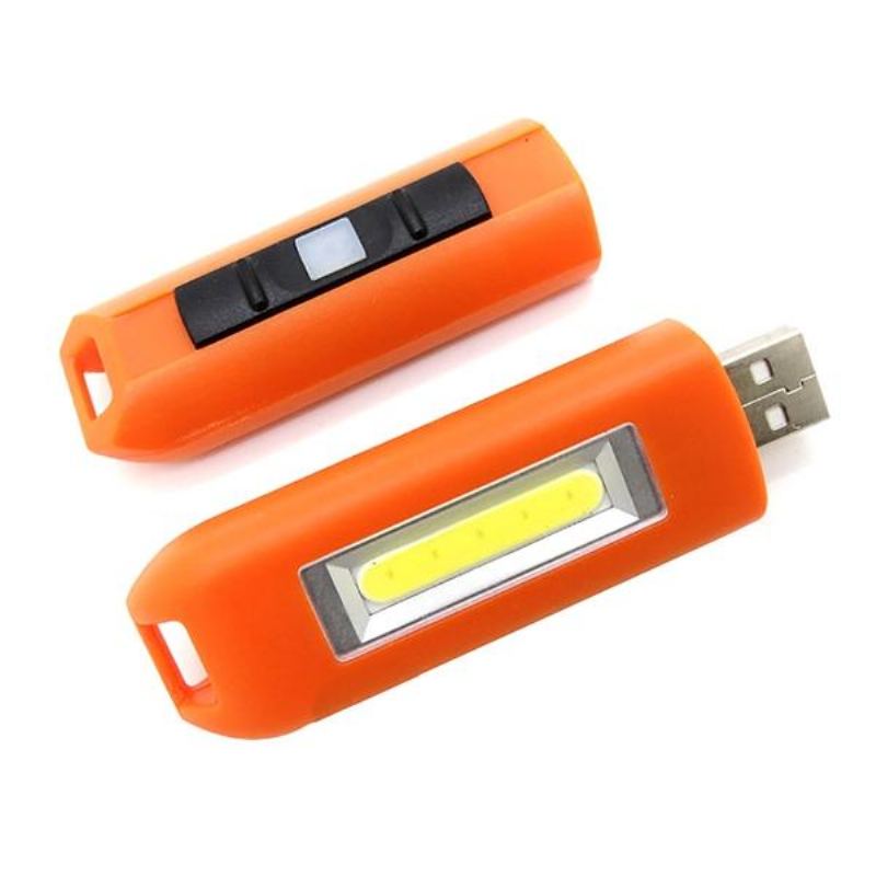 Mini 0.5w Usb Dobíjecí Cob Led Svítilna Na Klíče Kapesní