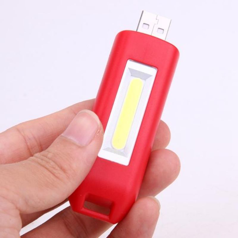 Mini 0.5w Usb Dobíjecí Cob Led Svítilna Na Klíče Kapesní