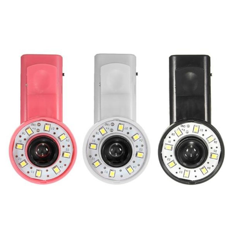 Mini Clip Portable 8 Led Fill Flash Selfie Light Pro Iphone 6 Samsung