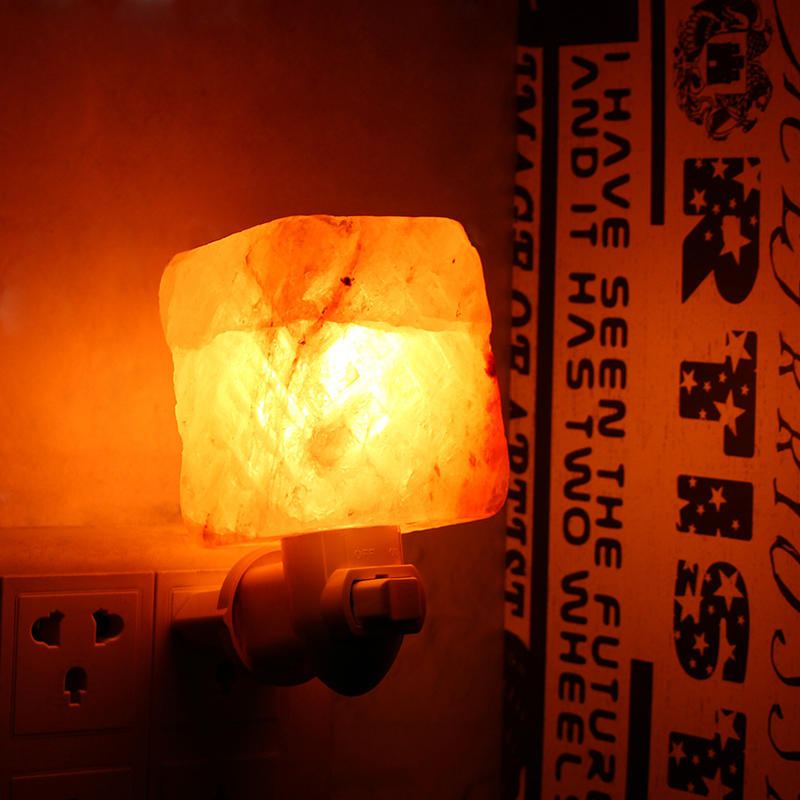 Natural Crystal Himalayan Glow Ručně Vyřezávaná Křišťálová Solná Noční Lampa Nástěnné Světlo Ac110-240v