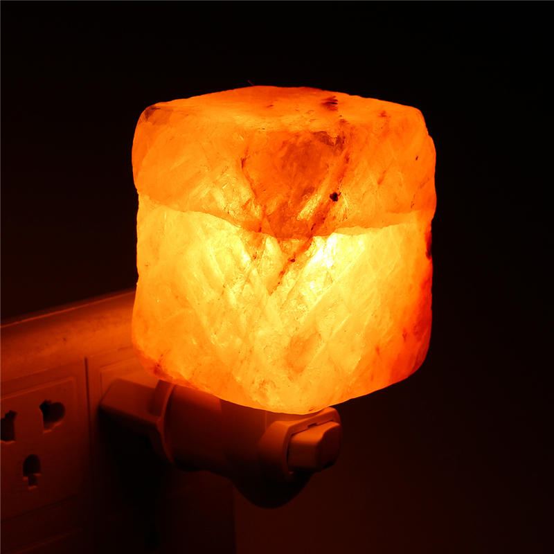 Natural Crystal Himalayan Glow Ručně Vyřezávaná Křišťálová Solná Noční Lampa Nástěnné Světlo Ac110-240v