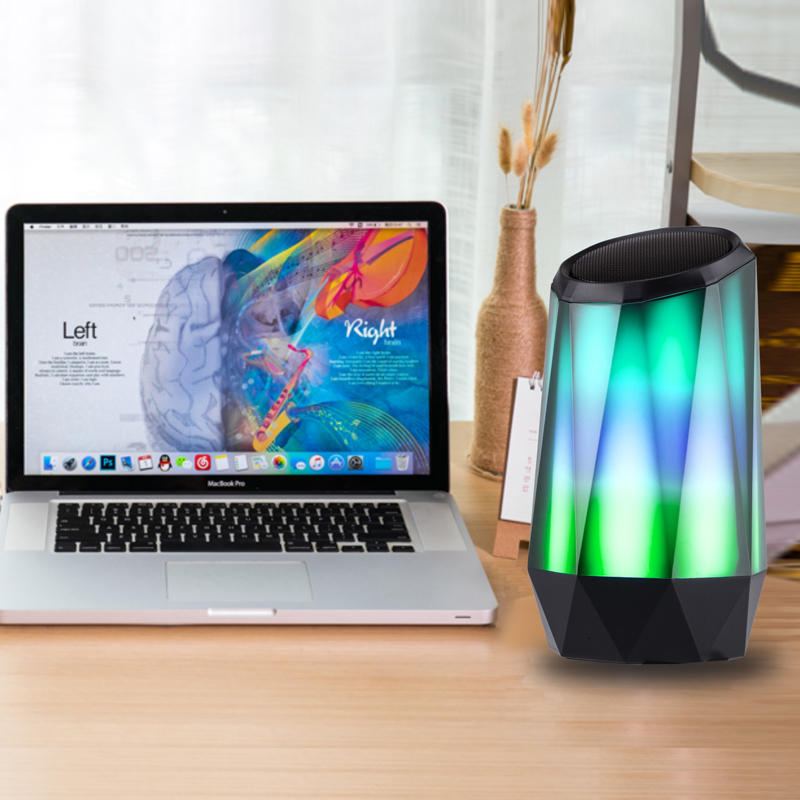 Přenosný Led Barevný Světelný Bluetooth Reproduktor Rgb Žárovka Chytrá Bezdrátová Lepší Basy Hudební Přehrávač Cool