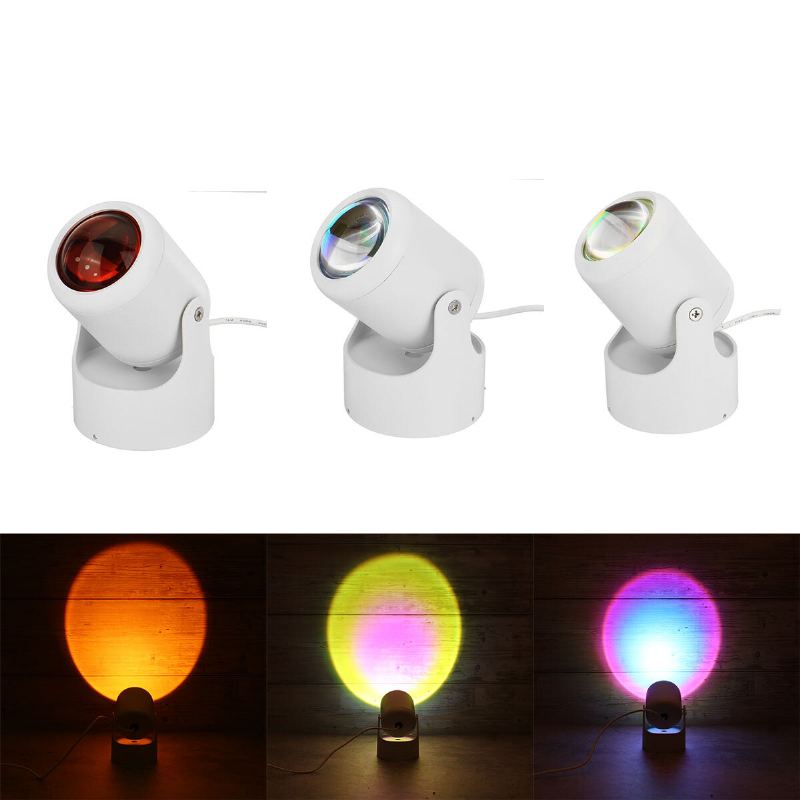 Projekce Při Západu Slunce Led Noční Světlo Duhový Podlahový Stojan Moderní Lampa Home Art Decor