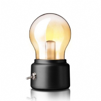 Retro Žárovka Usb Nabíjecí Přenosná Mini Stolní Tvar Žárovky Malé Noční Světlo