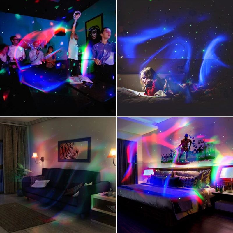 Rgb Led Projekční Lampa Aurora Star Sky Synchronizace S Hudebním Dálkovým Ovládáním Funkce Časovaného Spánku