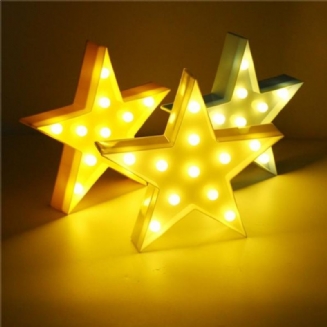 Roztomilé Noční Světlo Led S Pěticípou Hvězdou Pro Domácí Dekoraci Do Dětské Ložnice