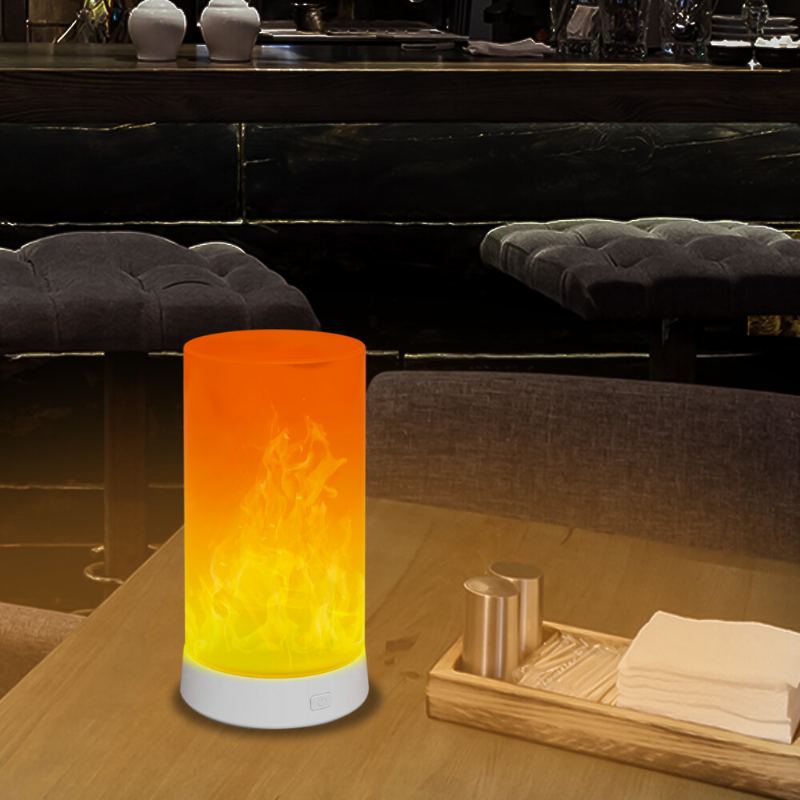 Světlo S Efektem Plamene Dekorativní Stolní Lampa Noční Usb Nabíjecí Atmosférické Pro Restauraci Bar Ložnice Obývací Pokoj