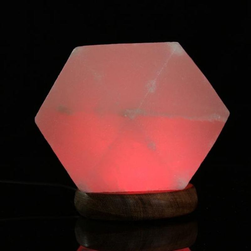 Usb Solná Lampa Natural Crystal Rock Barevné Noční Osvětlení Led