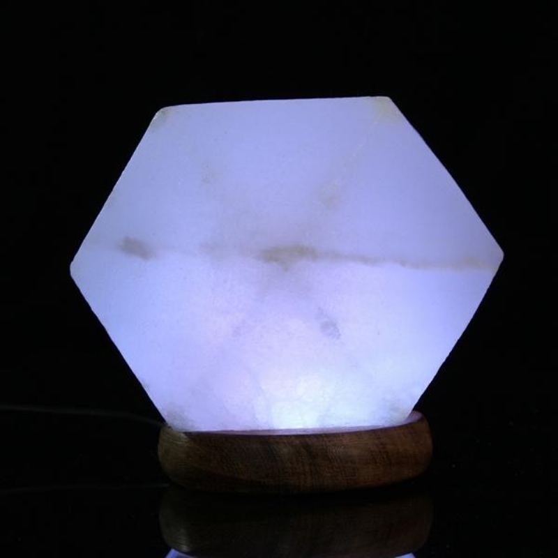 Usb Solná Lampa Natural Crystal Rock Barevné Noční Osvětlení Led