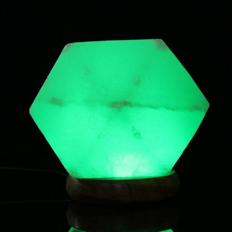 Usb Solná Lampa Natural Crystal Rock Barevné Noční Osvětlení Led