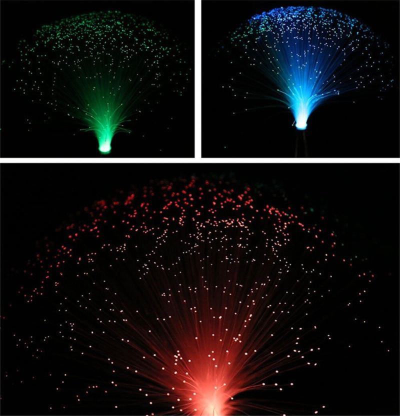 Vícebarevná Led Lampa S Optickými Vlákny Světelná Dekorace Interiéru Vrchol Sváteční Svatební Lampy Led Noční
