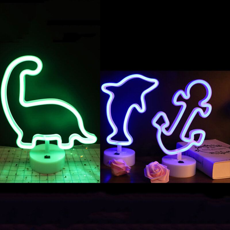 Vylepšete Neonové Noční Světlo Králík Vibrato Anchor Velkoústý Pták Creative Night Light Spot