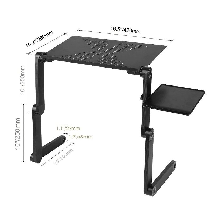 Nastavitelná Hliníková Ergonomická Přenosná Stolní Postel Na Notebook