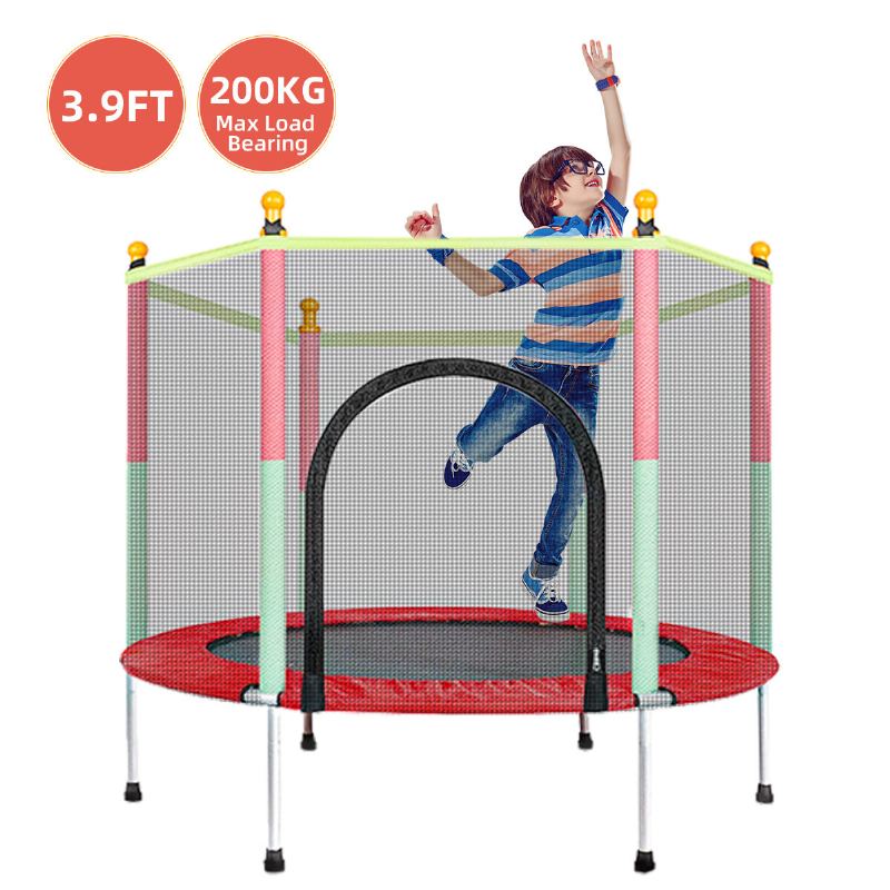 \u3010eu Direct\u3011round Home Vnitřní Trampolína Dětská Hrací Skákací Postel Děti Dospělí Fitness Cvičební Nástroje Krycí Podložka