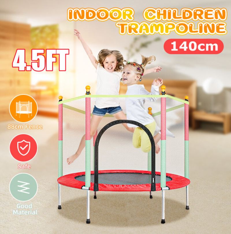 \u3010eu Direct\u3011round Home Vnitřní Trampolína Dětská Hrací Skákací Postel Děti Dospělí Fitness Cvičební Nástroje Krycí Podložka