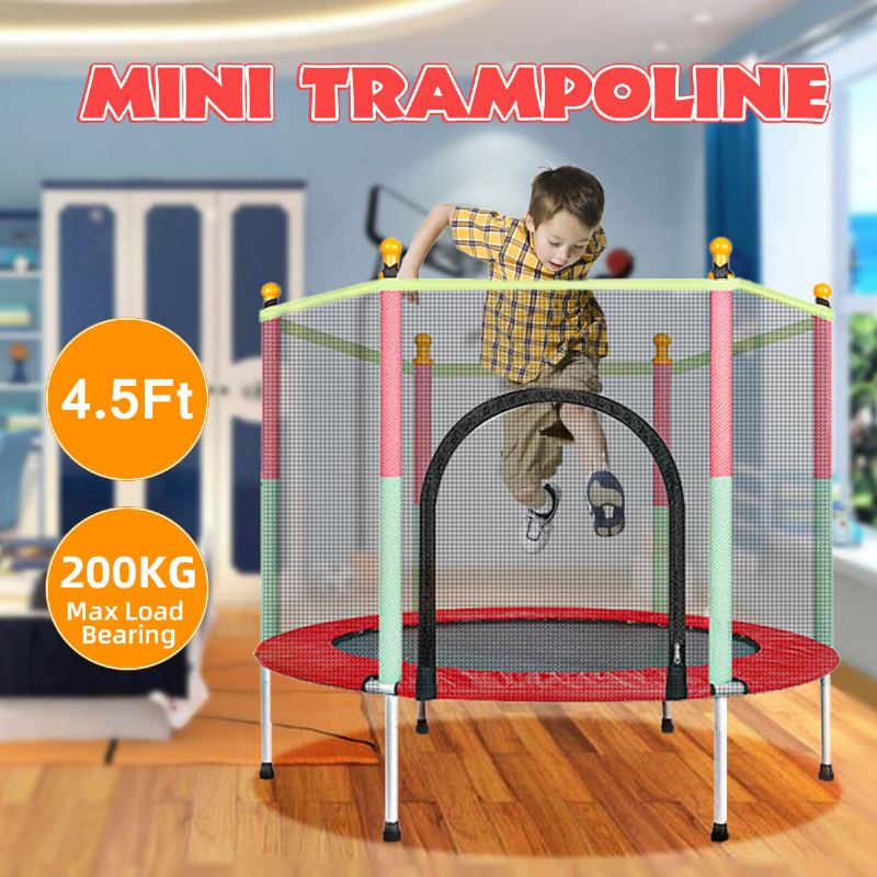 \u3010eu Direct\u3011round Home Vnitřní Trampolína Dětská Hrací Skákací Postel Děti Dospělí Fitness Cvičební Nástroje Krycí Podložka