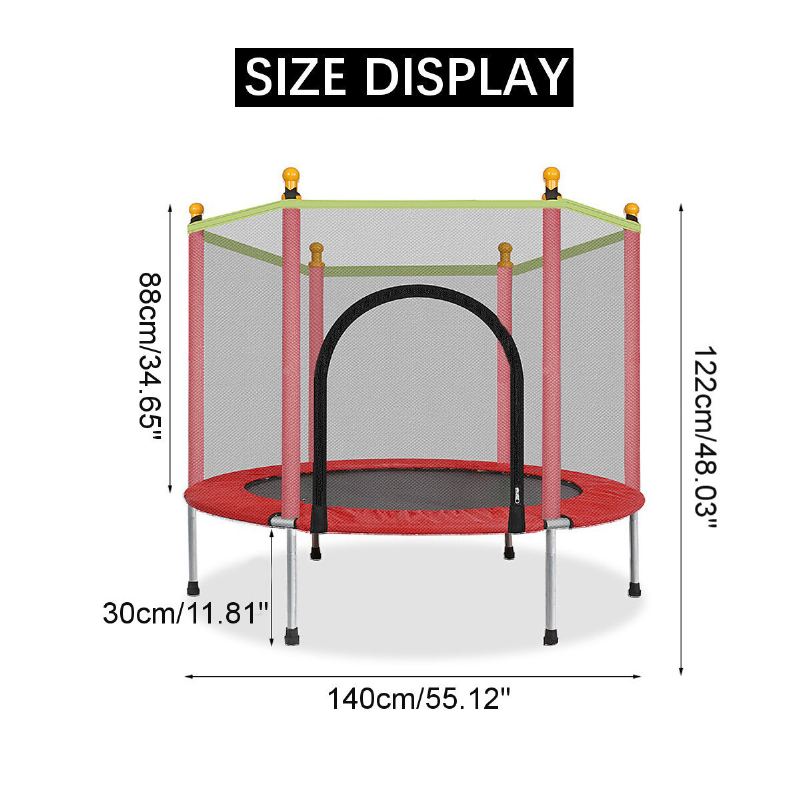 1-3 Dětská Trampolína Skákací Podložka Pružinový Kryt Polstrování Domů Zahrada Děti Hry Max. Nosnost 100 Kg