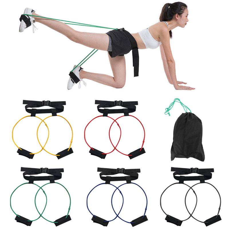 10-40 Lbs Pedál Resistance Band Ženy Beder Trainer Pás Gumy Cvičení Fitness Bandy Tělo Glute Svaly Trenér