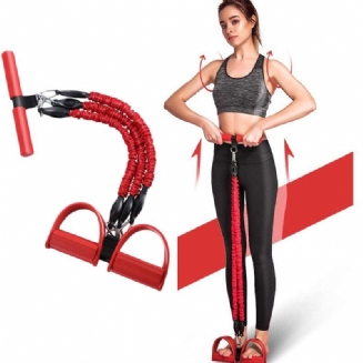 120cm Jóga Stahovací Lano Pilates Odporový Pás Vyrobený Z Ekologicky Šetrné Pěny + Vysoce Elastická Latexová Trubice Sportovní Fitness Gym Rally Waist Tool