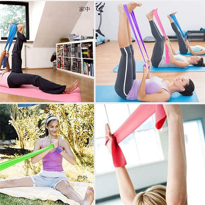 1.5 M Posilovací Gumy Na Jógu Fitness Pilates Flexbands Gym Training Cvičení Stretch Pás