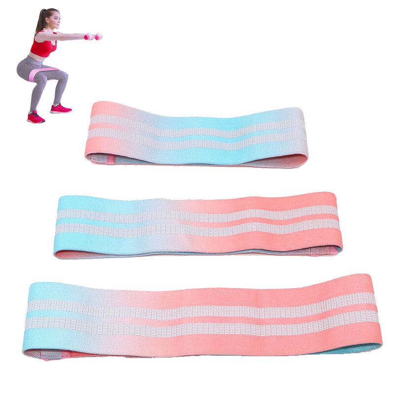 1pc Gradient Color Tréninkový Pás Na Boky Domů Fitness Pás Na Jógu Nohy Sval Elastický Pás Cvičební Nástroje