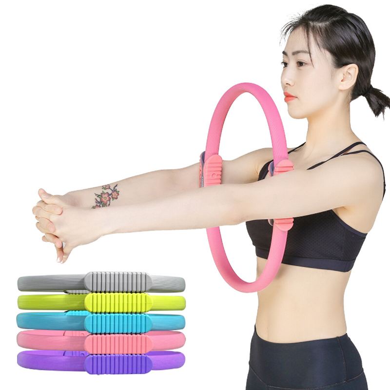 38cm Dual Grip Pilates Ring Circle Sada Na Tvarování Postavy Sport Fitness Cvičení Jóga Kit