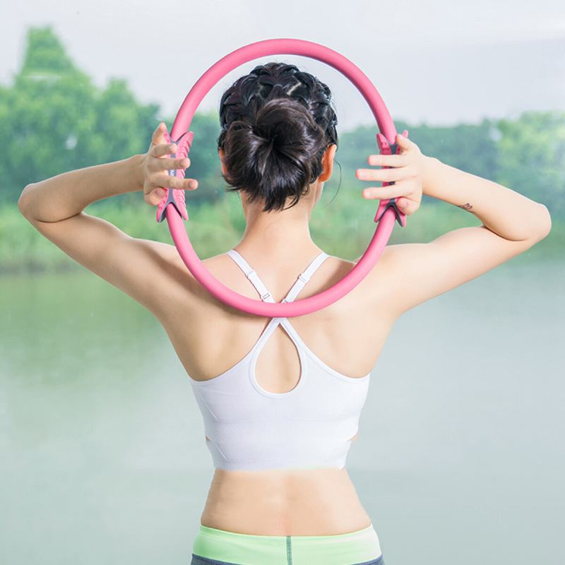 38cm Dual Grip Pilates Ring Circle Sada Na Tvarování Postavy Sport Fitness Cvičení Jóga Kit