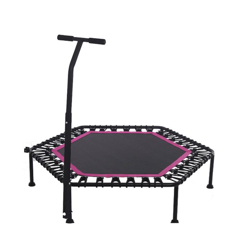 40"/50" Fitness Tichá Mini Trampolína S Nastavitelným Držadlem Dospělí Děti Indoor Gym Bungee Rebounder Jump Trainer