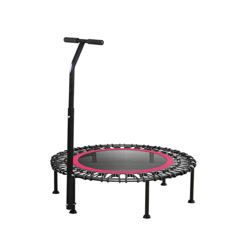 40"/50" Fitness Tichá Mini Trampolína S Nastavitelným Držadlem Dospělí Děti Indoor Gym Bungee Rebounder Jump Trainer