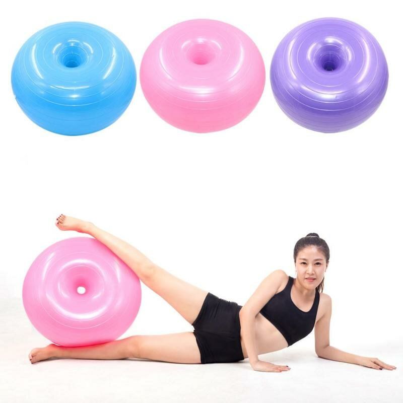 50cm Míče Na Jógu Donut Cvičení Anti-burst Bola Fitness Protiskluzové Gym Pilates Masážní Míč S Pumpou