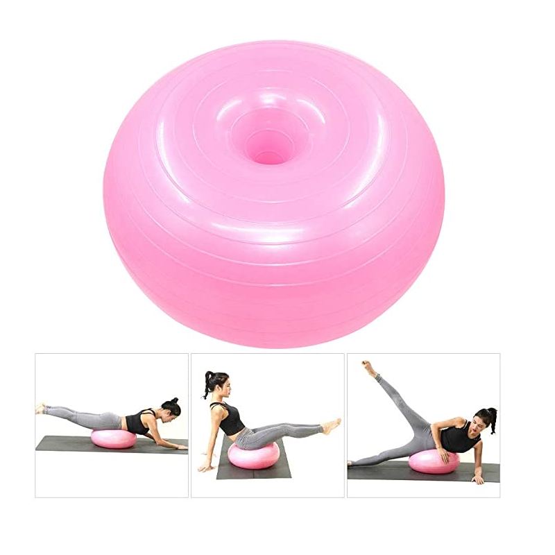 50cm Míče Na Jógu Donut Cvičení Anti-burst Bola Fitness Protiskluzové Gym Pilates Masážní Míč S Pumpou