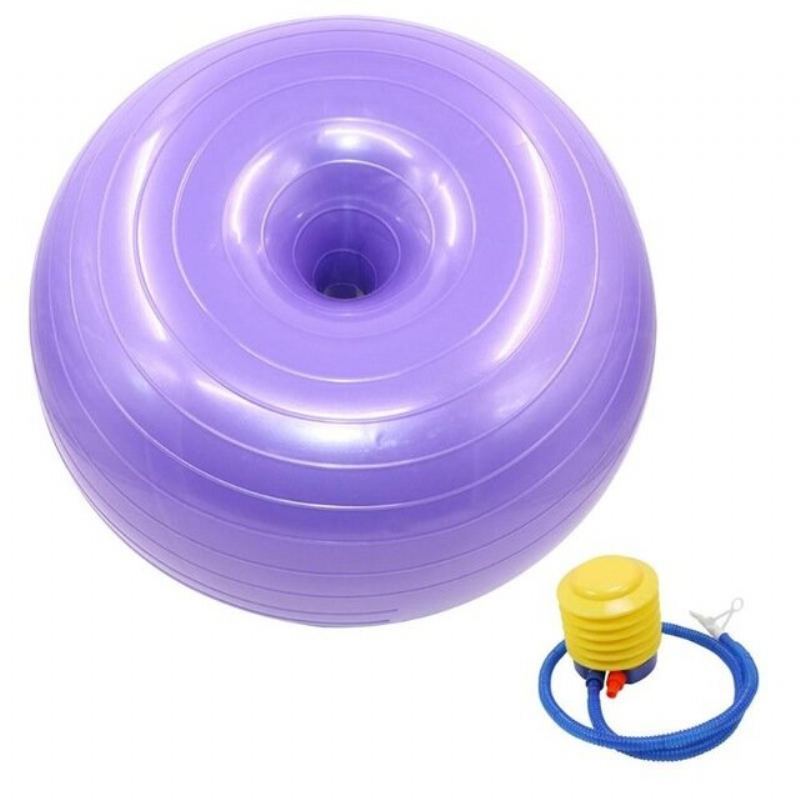 50cm Míče Na Jógu Donut Cvičení Anti-burst Bola Fitness Protiskluzové Gym Pilates Masážní Míč S Pumpou