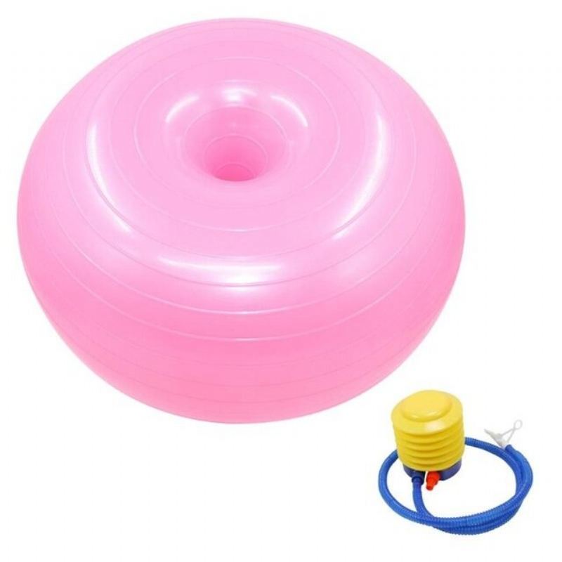 50cm Míče Na Jógu Donut Cvičení Anti-burst Bola Fitness Protiskluzové Gym Pilates Masážní Míč S Pumpou