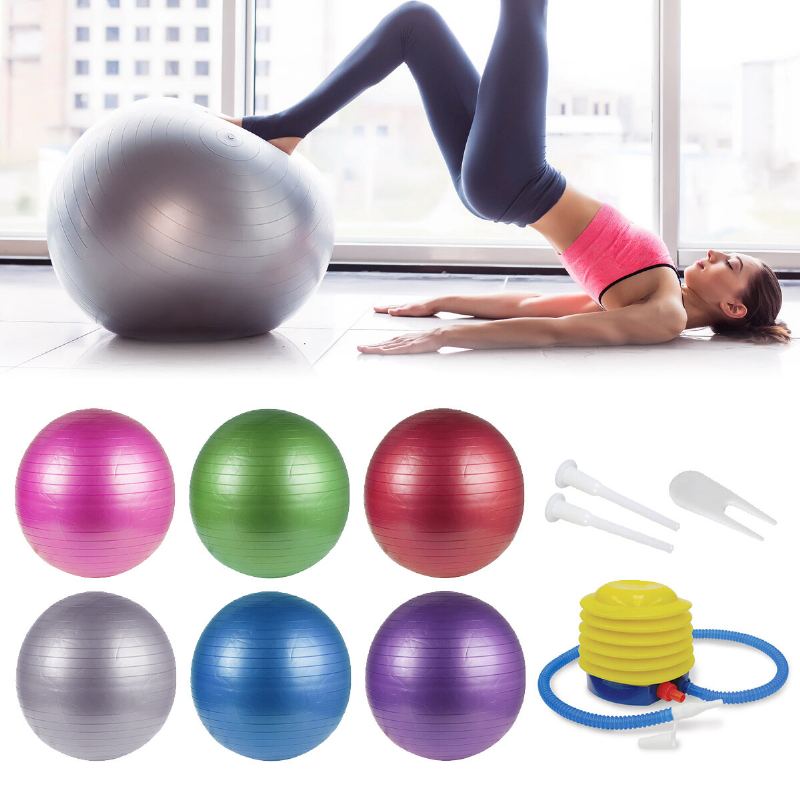 65/75cm Míč Na Jógu Pilates Fitness Balanční Míč Gymnastický Porod Cvičení Porodní Asistentka Pvc Míč