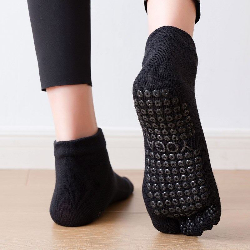 Dámské Jógové Ponožky Bavlněné Prodyšné Pilates Antislip Five Toe