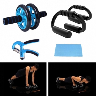 Domů Posilování Fitness Set Břišní Kolečko Roller Push Up Stojan Rukavice Švihadlo