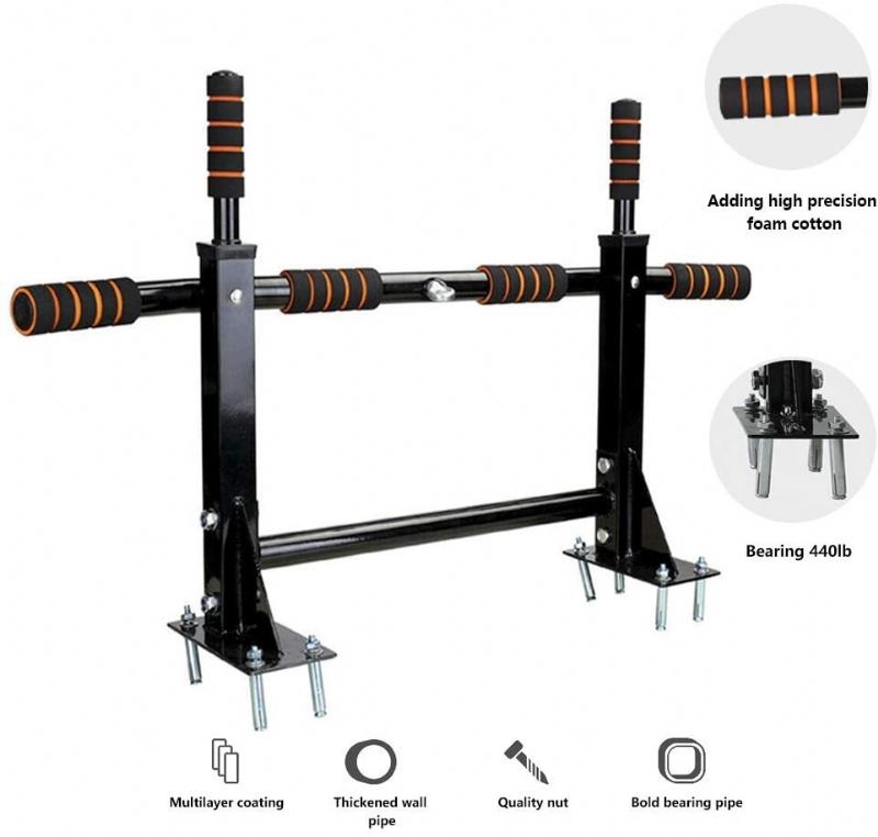 Doorway Wall Mounted Pull Up Bar Heavy Duty Chin Gym Cvičení Trénink Fitnes Domácí Fitness Vybavení Pro Silový