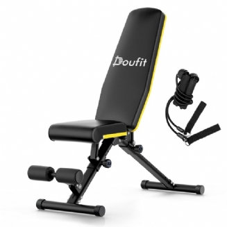 Doufit Flat Weight Bench Skládací 1000 Lbs Nosnost Pro Silový Trénink Press Lavice Pro Domácí Posilovnu Cvičení Lavička Se Zátěží A Snadné Přenášení