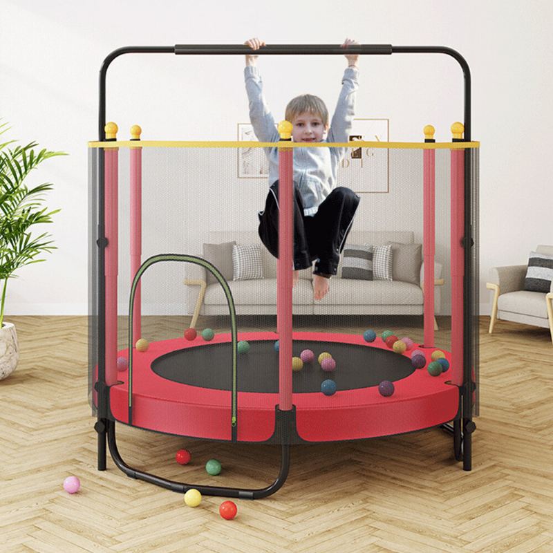 Elastické Skákací Lůžko Kulaté Pevné Dětská Ohrádka Na Mini Trampolínu Síťová Podložka Na Venkovní Cvičení Domácí Hračky Hop Gauch Support 250 Kg