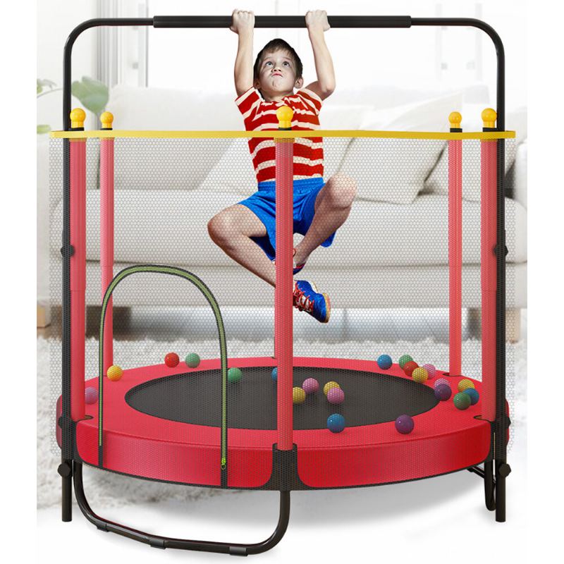 Elastické Skákací Lůžko Kulaté Pevné Dětská Ohrádka Na Mini Trampolínu Síťová Podložka Na Venkovní Cvičení Domácí Hračky Hop Gauch Support 250 Kg